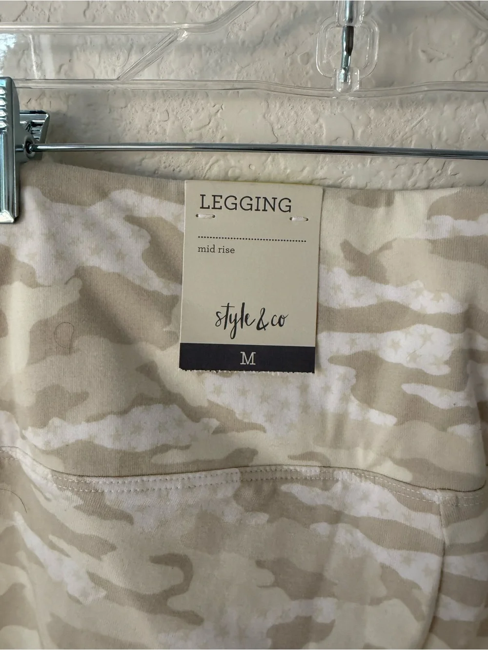 Style & Co. Beige and Cream Camo Leggings - Picture 4 of 4